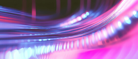 Poster - Flowing sound waves create depth and dimension in abstract architectural visualization