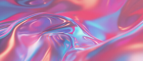 Poster - Abstract representation of 3D sound waves in fluid motion with calming effects