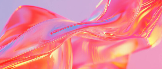 Poster - Abstract design of flowing sound waves in vibrant colors and fluid shapes