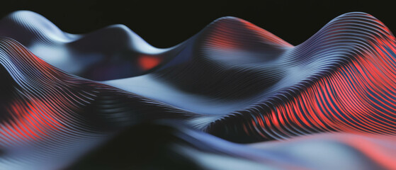 Aufkleber - Abstract sound waves creating unique typographic visuals in a dynamic composition