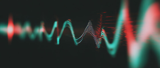 Poster - Exploring the dynamics of abstract sound waves and geometric forms in modern design