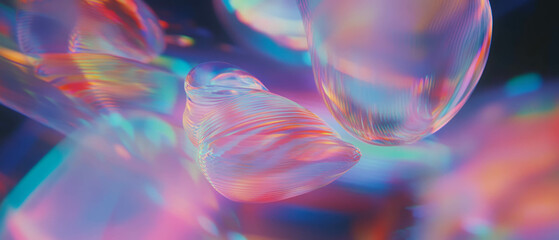 Aufkleber - Vibrant 3D sound waves pulsating with dynamic energy and rhythmic patterns