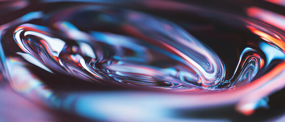 Poster - Dynamic interaction of 3D sound waves creating vibrant visual patterns