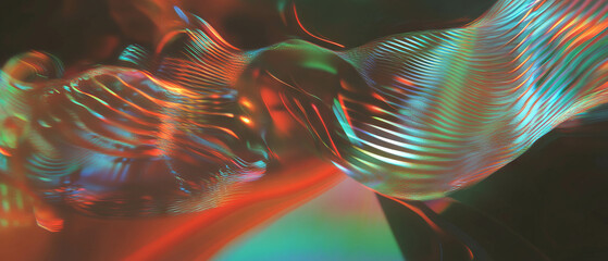 Aufkleber - Exploring the depth of sound with abstract waves and hidden meanings in visual art