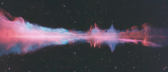 Poster - Cosmic sound waves create an abstract vista of celestial beauty and vastness in space