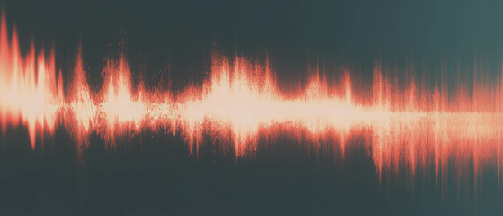 Poster - Abstract representation of sound waves infused with fire and dynamic heat energy