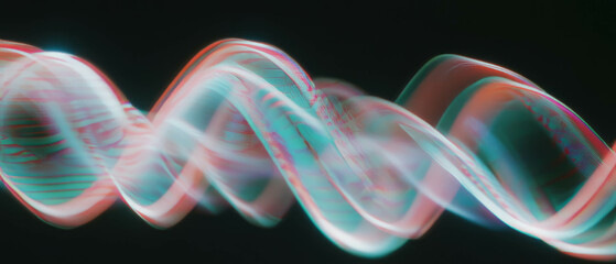 Aufkleber - Captivating 3D sound waves creating mesmerizing patterns and movement in abstract design