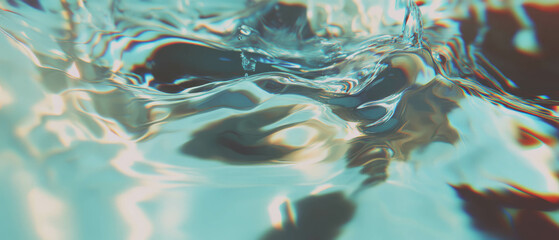 Poster - Dynamic flow of sound waves and water creating a calming abstract background