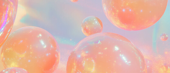 Poster - Cosmic spheres with glitter textures and stardust in an abstract space background