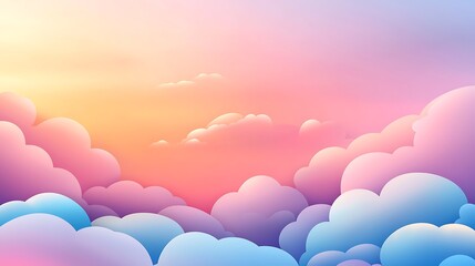 Poster - A breathtaking view of colorful clouds at sunset, showcasing vibrant pink and blue hues against the evening sky. Perfect for nature and landscape themes.