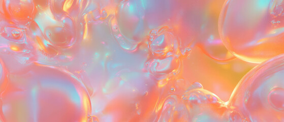 Aufkleber - Vibrant abstract background with 3D spheres featuring smooth glitter transitions