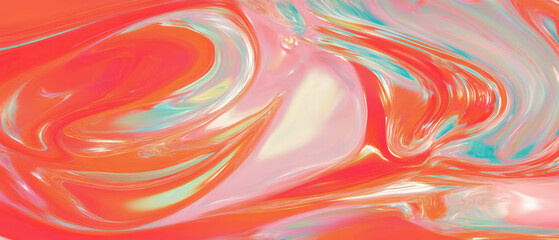Poster - Vibrant abstract swirling vortexes in dynamic motion with energetic colors