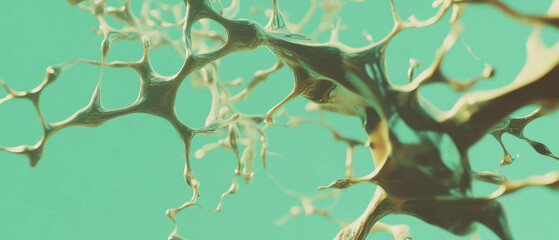 Poster - Abstract visualization of 3D tree diagrams illustrating data organization and structure