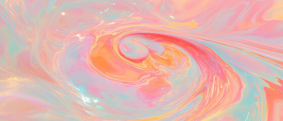 Poster - Swirling vortexes of vibrant colors create dynamic abstract energy in stunning visual formation