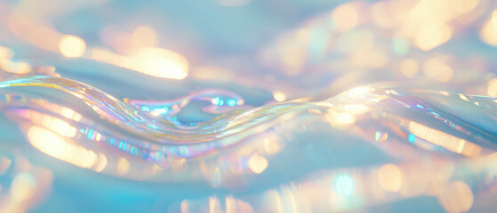 Poster - Mesmerizing abstract background of liquid crystal waves and sparkling reflections