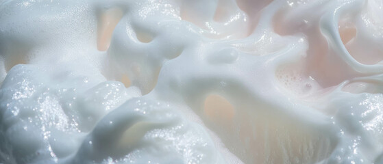Poster - Softly swirling waves of milky liquid create an abstract and smooth background texture