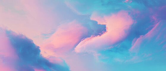 Poster - Gradient blending of indigo and light blue creates an ethereal and mystical atmosphere