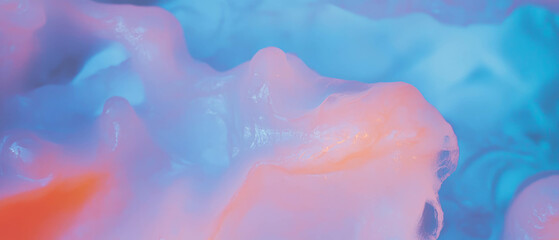 Poster - Gradient blending from indigo to light blue creating a mystical and ethereal background