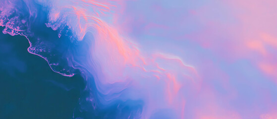 Aufkleber - Gradient blending from indigo to light blue creates an ethereal atmosphere of beauty