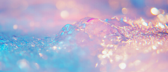 Poster - Luxurious sapphire to ice blue gradient with shimmering effects and abstract design