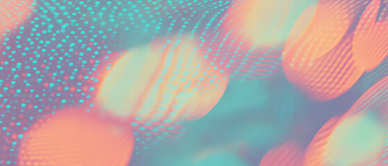 Poster - Vibrant gradient background with halftone pattern creates a retro pop art effect