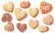 © K-MookPan - Heart-Shaped Cookies with Colorful Sprinkles and Icing Toppings