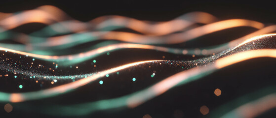 Poster - Dynamic abstract data waves creating a modern digital business background