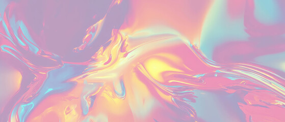 Poster - Colorful digital waves create a vibrant abstract background for creative designs