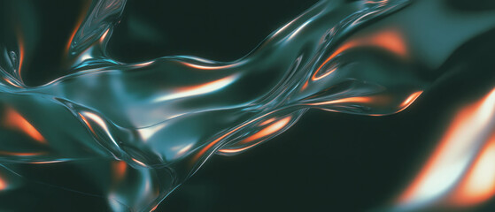 Aufkleber - Abstract background of dark digital waves with bright central illumination and dramatic contrasts