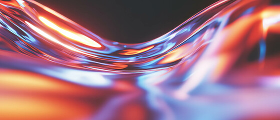 Poster - Dynamic interaction of dark digital waves with bright central illumination creating vivid contrast