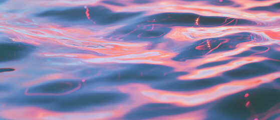 Poster - Digital water background flowing with data points and vibrant colors representing information flow