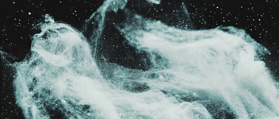 Poster - Swirling dust patterns creating dynamic chaos in an abstract background