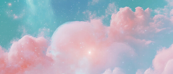 Poster - Vast cosmic dust and celestial beauty of a dusty nebula in the universe