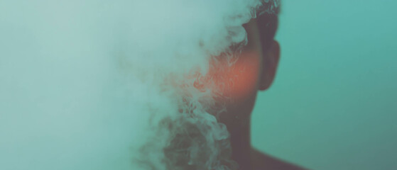Poster - Explore emotional depth through abstract textures in artistic portraiture