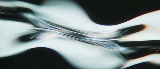 Poster - Dynamic digital waves flowing through modern abstract design with negative space