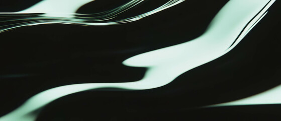 Aufkleber - Dynamic digital waves create modern abstract background with negative space