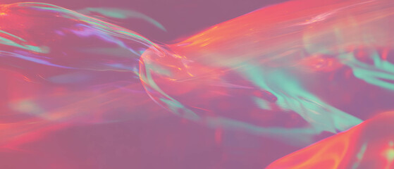 Poster - Dynamic digital waves create a vibrant abstract background with still center space