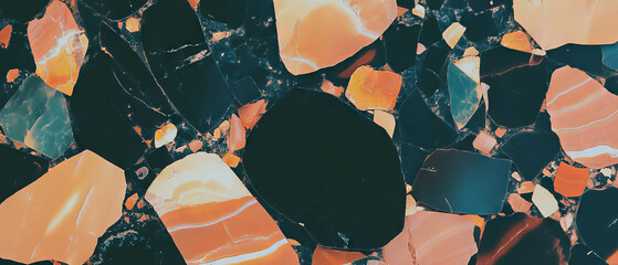 Poster - Fragmented onyx pieces create an abstract backdrop for creative messaging
