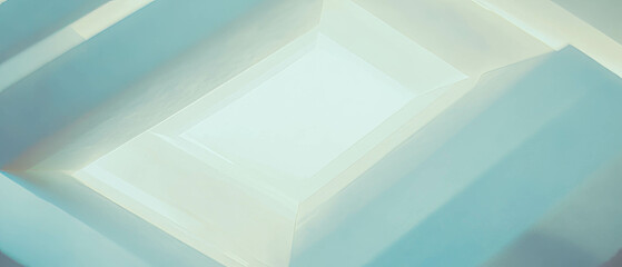 Poster - Geometric onyx shapes create an abstract backdrop with a central empty space for design elements