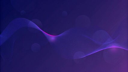 Fototapete - Digital technology banner purple blue background concept with technology light effect, futuristic innovation, abstract circuit, glowing tech, modern data, virtual design, cyber energy