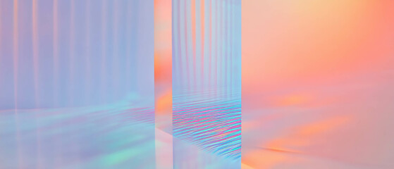Poster - Exploring a holographic blockchain grid with a vibrant abstract background