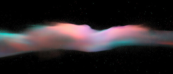Poster - Ethereal holographic dust particles create a captivating abstract background for creative projects