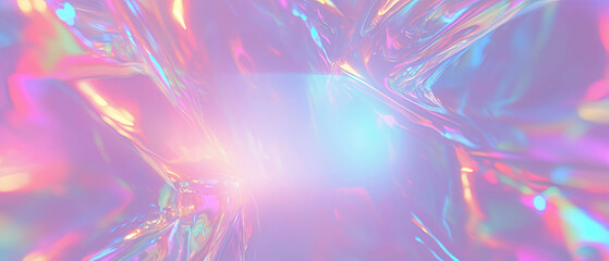 Poster - Holographic fireworks create an abstract celebratory atmosphere with open space for text