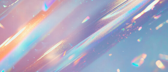 Poster - Holographic gradient background blending seamlessly with vacant middle for design