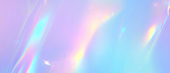 Aufkleber - Holographic gradients blend in seamless banner style with empty center for creative designs