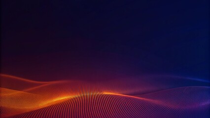 Aufkleber - Dot red purple wave line light gradient dark background. Abstract technology big data digital background. 3d rendering, futuristic, dynamic, flow, particles, motion, visualization, design