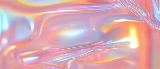 Poster - Vibrant holographic mosaic background with geometric banner space for creative designs