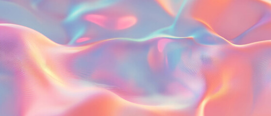 Poster - Interconnected digital waves create a vibrant and clear central focus in modern technology design