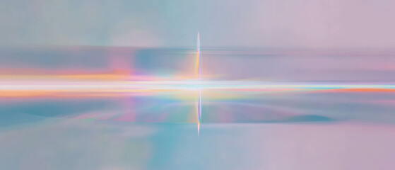 Poster - Futuristic light holographic prism background with empty center for design projects