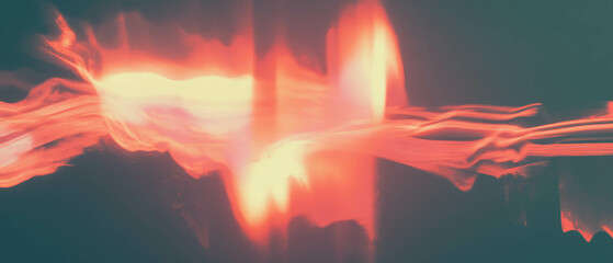Poster - Dramatic light streaks radiating from a central explosion of energy and color